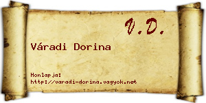 Váradi Dorina névjegykártya
